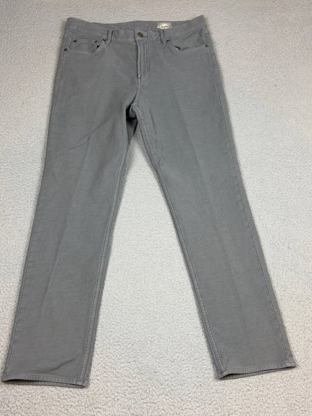 FAHERTY Jeans Men's Size 33x30 Gray Stretch 5 Pocket Casual Pants Cotton Blend